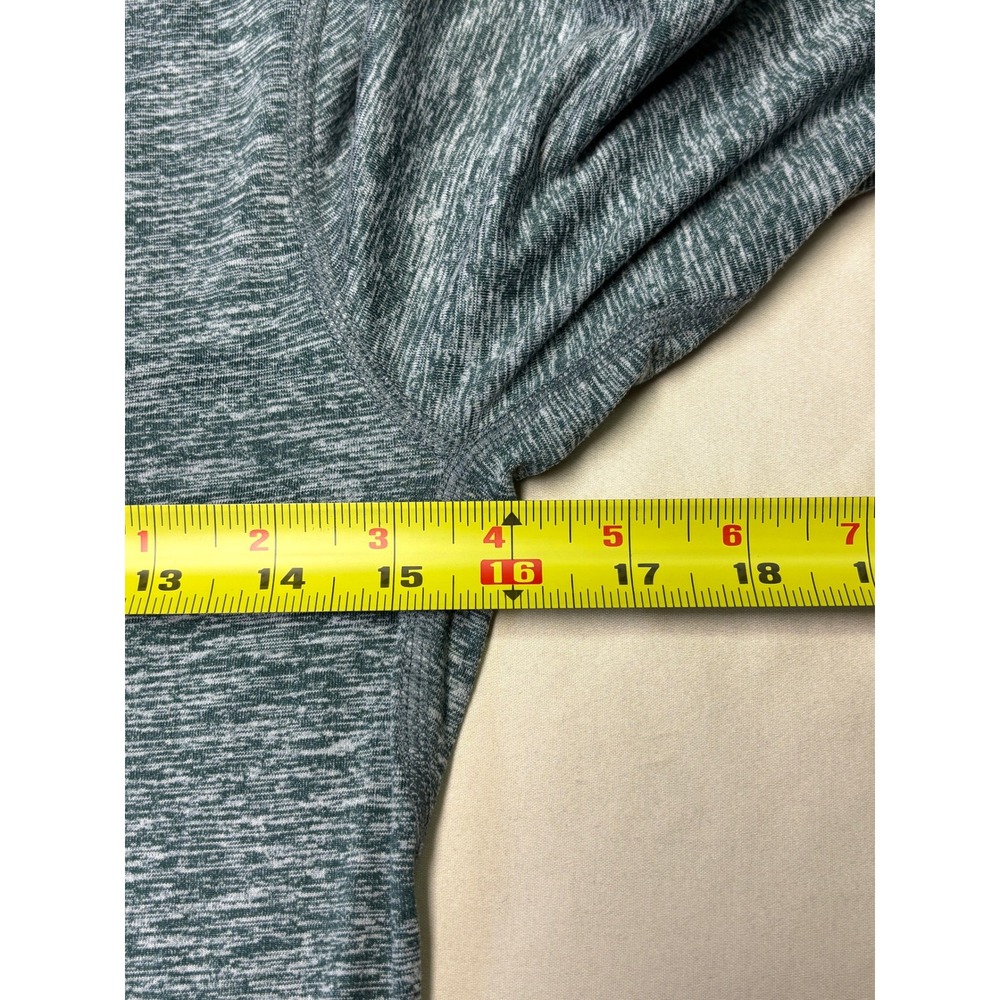 Nike Running Dri-FIT Quarter Zip‎ Pullover Green Space Dye Thumbhole Womens XS - Picture 9 of 10